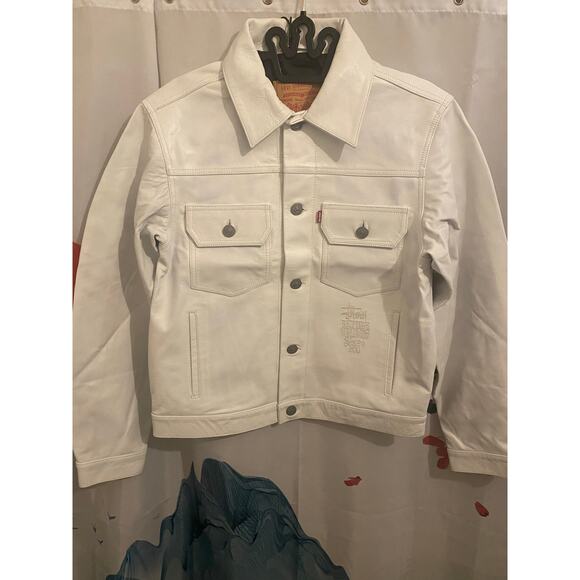 Stussy x Levis Goat Leather Tofu Trucker Jacket